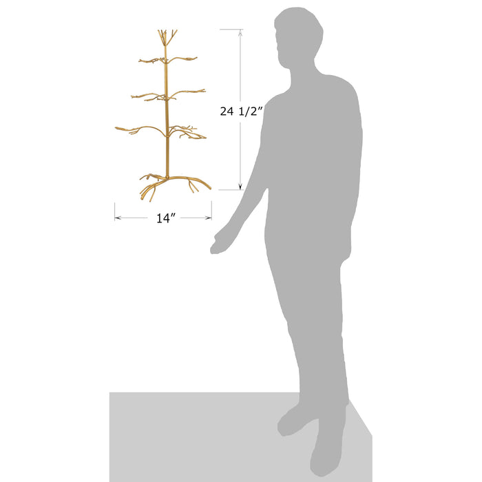 Red Co. Ornament Tree Christmas Décor Jewelry and Accessory Display in Copper Finish - 25" h