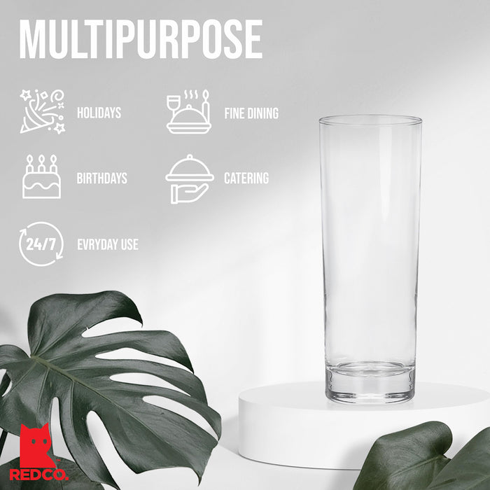 Collins Slim Water Beverage Glasses, 10 Ounce - Set of 6