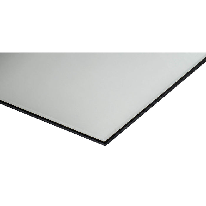 Modern Minimalist Square Mirror, Frameless with Beveled Edge, Large, 12x12 Inches