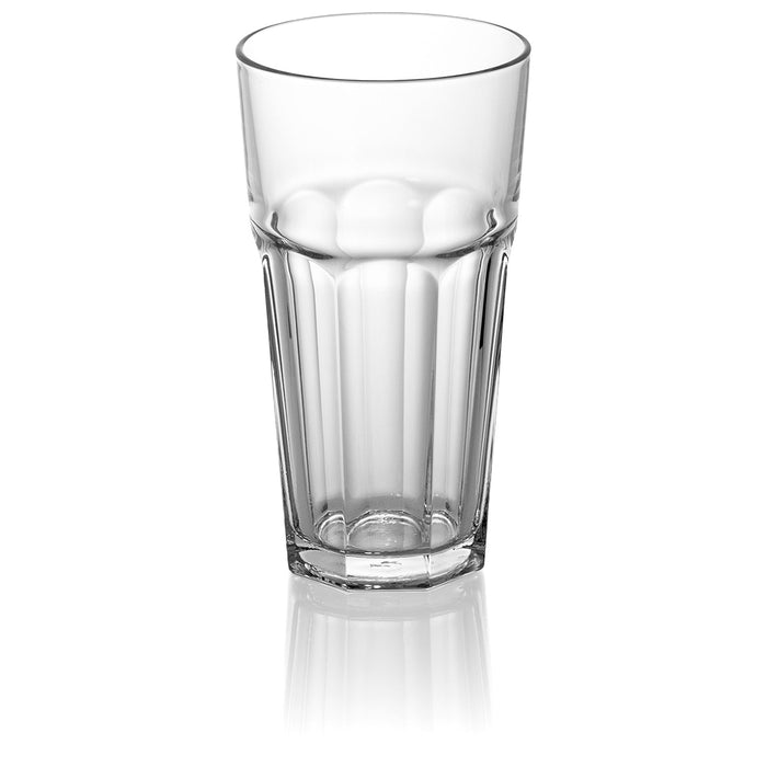 Red Co. Set of 4 Clear Glass 22 Fl Oz Drinking Highball Tumblers for Water, Juice, Beer, Cocktails