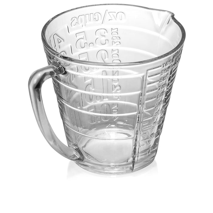 Premium Quality Glass Measuring Cup With Large Handle - 32 Ounce(1000ml.)