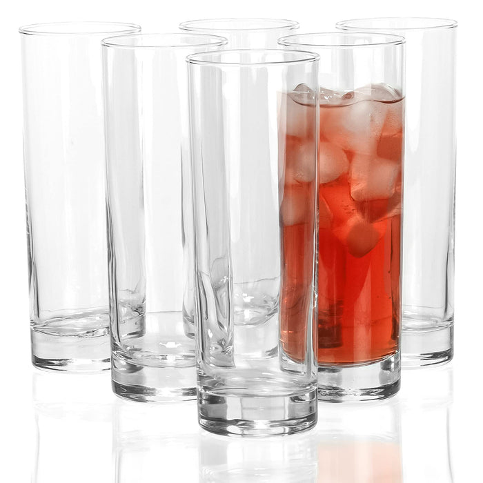 Collins Slim Water Beverage Glasses, 10 Ounce - Set of 6