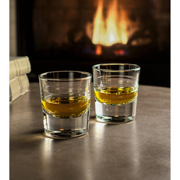 Red Co. Set of 6 Clear Glass Small 6 Fl Oz Drinking Glassware Beverage Tumblers