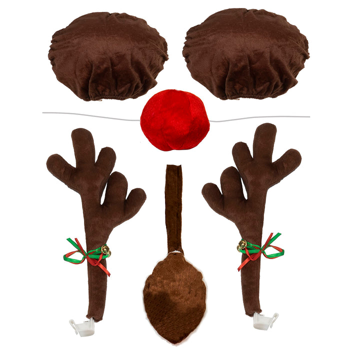 Red Co. Reindeer Antlers Christmas Kit Products (Full Kit with Ear Mirror Covers)