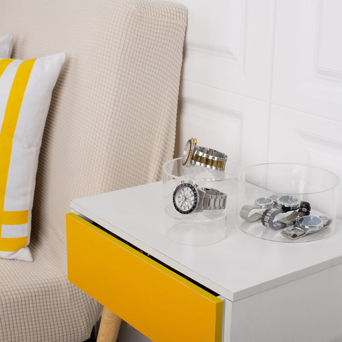 Red Co. Set of 3 Sizes Acrylic Round Cylinder Display Nesting Riser Stands with Hollow Bottoms