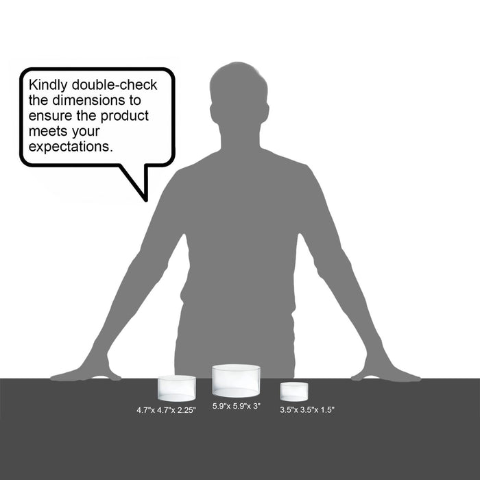 Red Co. Set of 3 Sizes Acrylic Round Cylinder Display Nesting Riser Stands with Hollow Bottoms