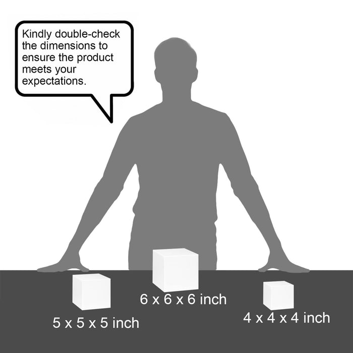 Red Co. Set of 3 Crystal Clear Acrylic Cube Display Nesting Riser Stands with Hollow Bottoms