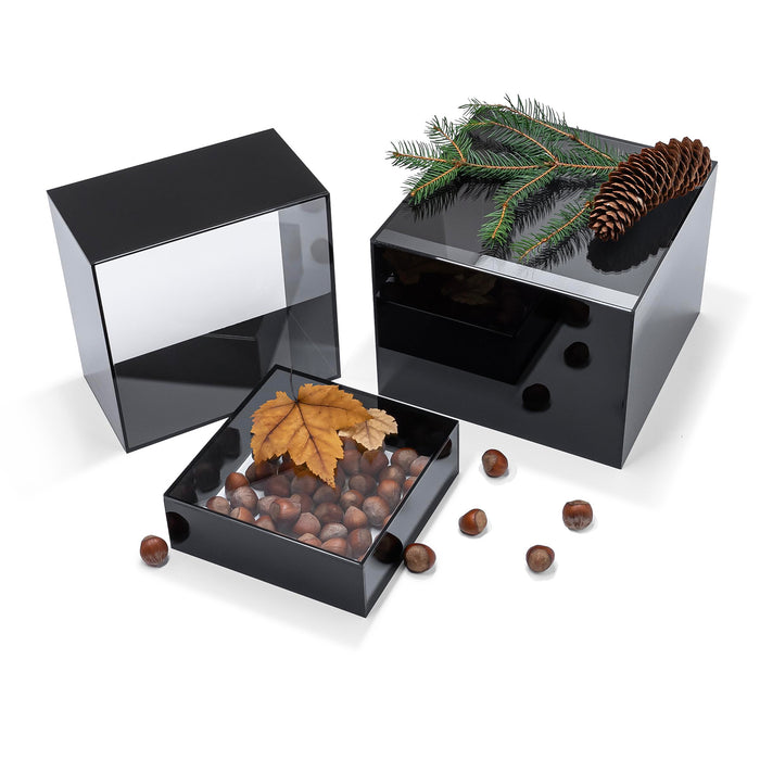 Red Co. Set of 3 Acrylic Cube Display Nesting Risers with Hollow Bottoms