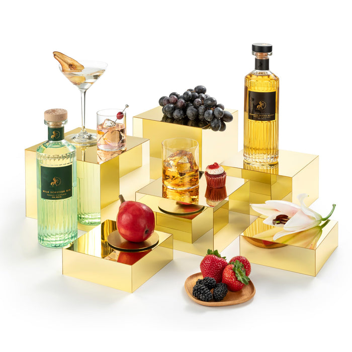 Red Co. Set of 3 Acrylic Cube Display Nesting Risers with Hollow Bottoms