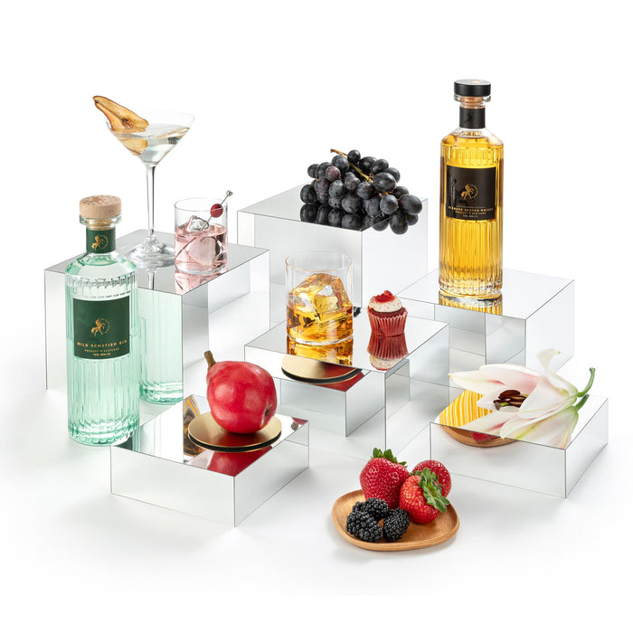 Red Co. Set of 3 Acrylic Cube Display Nesting Risers with Hollow Bottoms