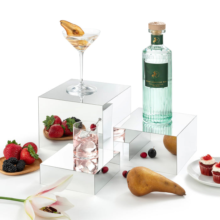 Red Co. Set of 3 Acrylic Cube Display Nesting Risers with Hollow Bottoms