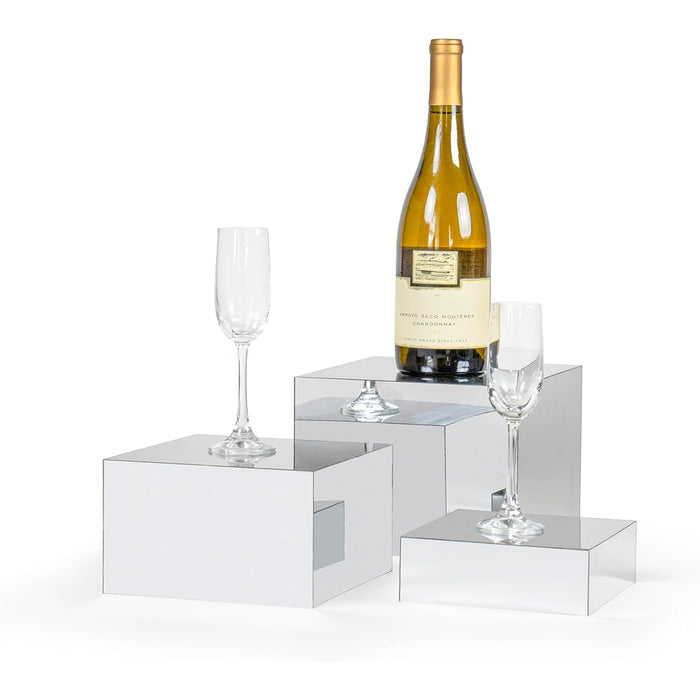 Red Co. Set of 3 Acrylic Cube Display Nesting Risers with Hollow Bottoms