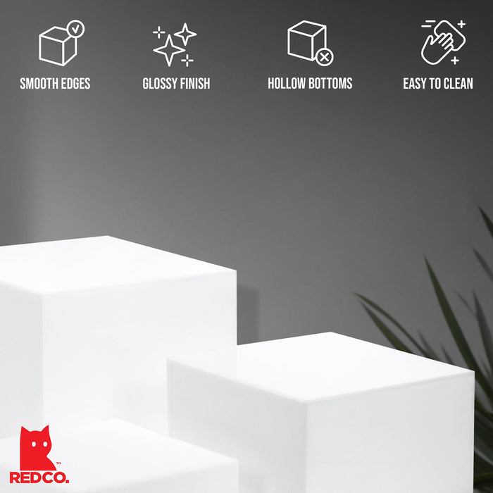 Red Co. Set of 3 Acrylic Cube Display Nesting Risers with Hollow Bottoms