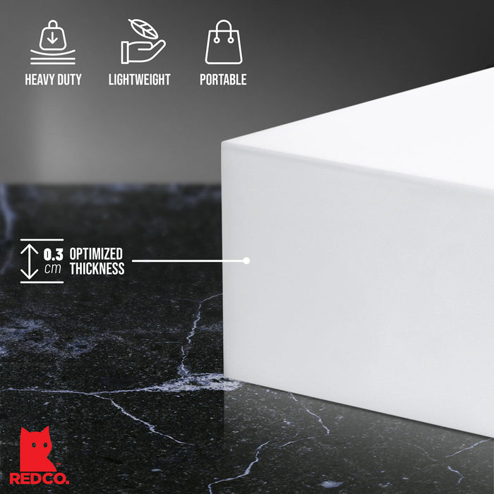 Red Co. Set of 3 Acrylic Cube Display Nesting Risers with Hollow Bottoms