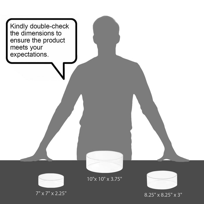 Red Co. Set of 3 Sizes Acrylic Round Cylinder Display Nesting Riser Stands with Hollow Bottoms