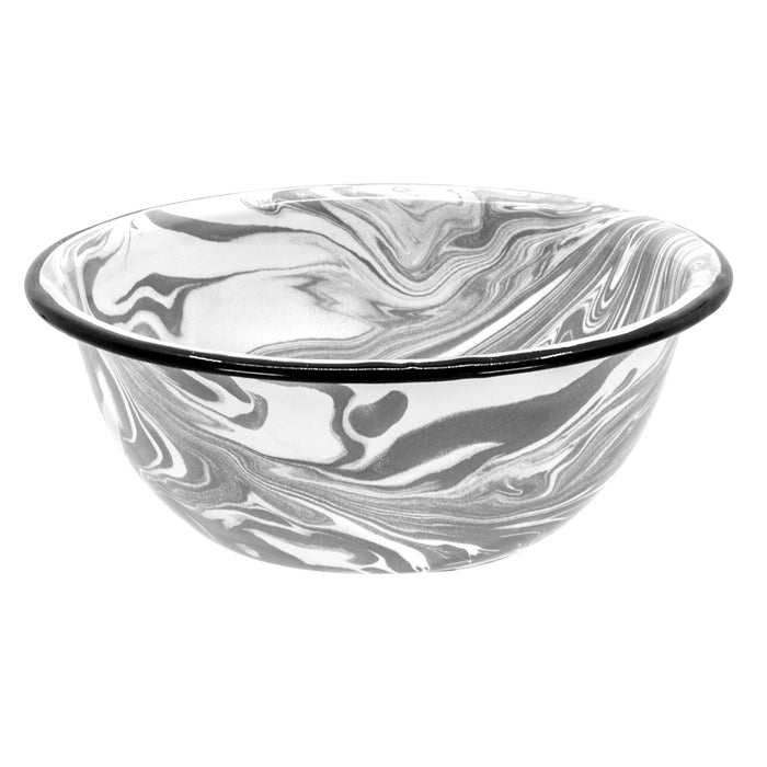 Red Co. Set of 4 Enamelware Metal Classic 20 oz Round Cereal Bowl, Swirl Design