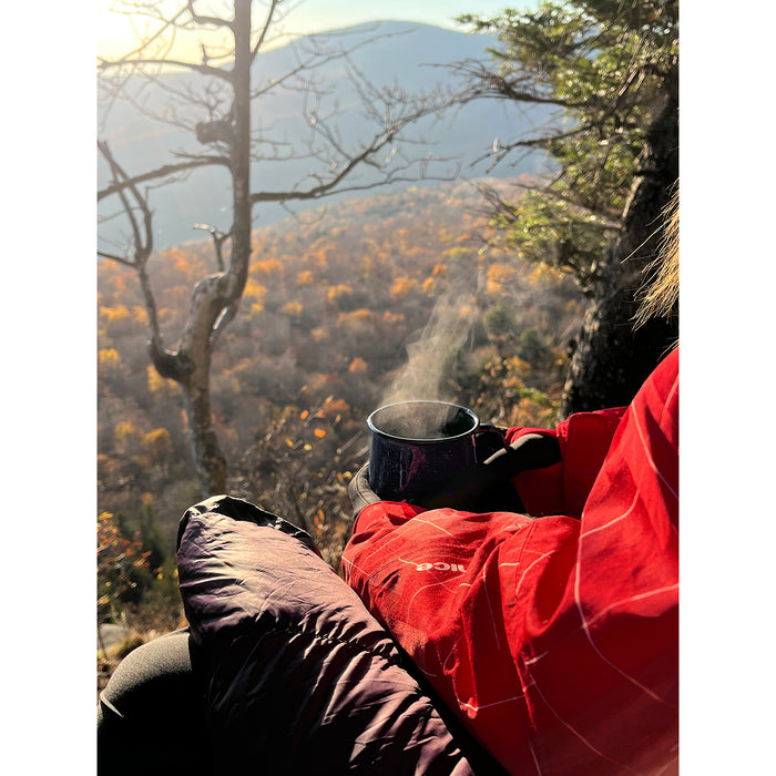 Red Co. Set of 4 Enamelware Metal 12 Oz Round Camping Coffee Mugs with Handle, White-Speckled/Black Rim