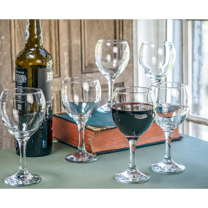 Red Co. Multipurpose Classic Stemmed Clear Wine Glasses, 12.25 fl oz — Set of 6