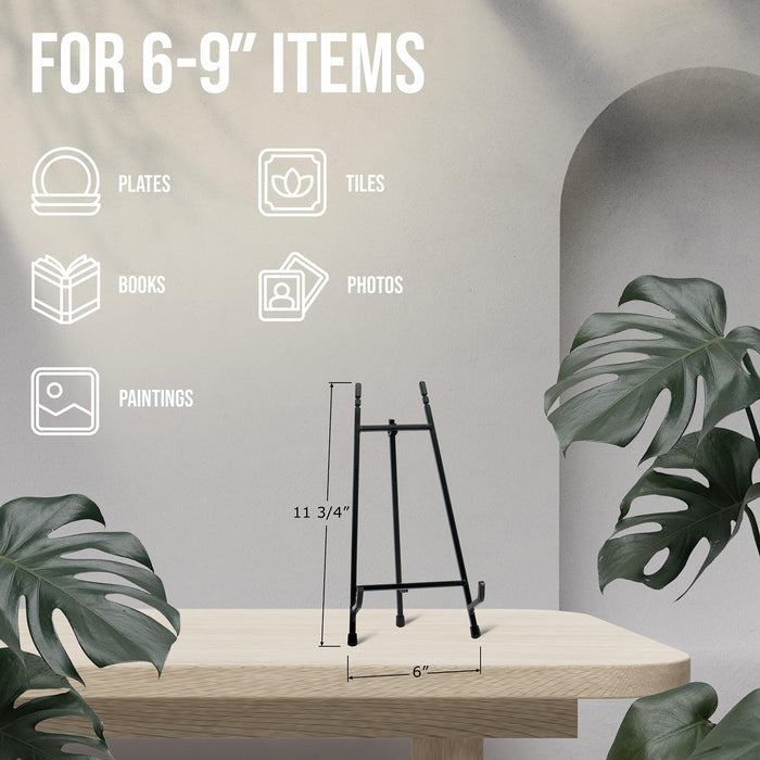 Red Co. Modern Metal Tripod Plate Stand and Art Holder Easel