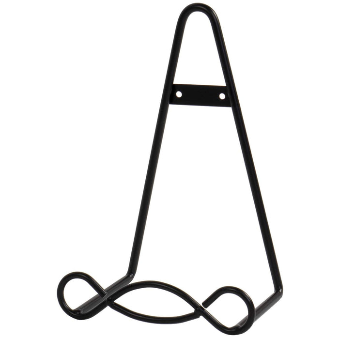 Red Co. Easel Display Rack Stand for Decorative Home Wall, Unique Loop Design, 8" W × 5" D × 11" H, Black