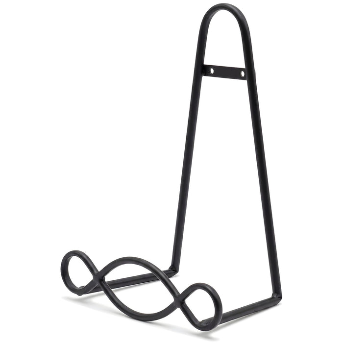 Red Co. Easel Display Rack Stand for Decorative Home Wall, Unique Loop Design, 8" W × 5" D × 11" H, Black