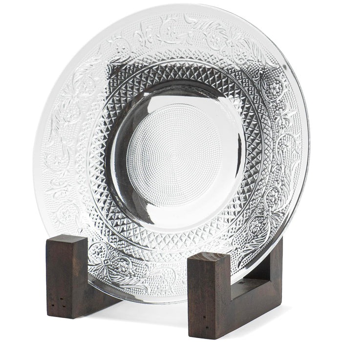 Red Co. 8” Tall Decorative Farmhouse Wooden Display Plate Stand and Art Holder Easel