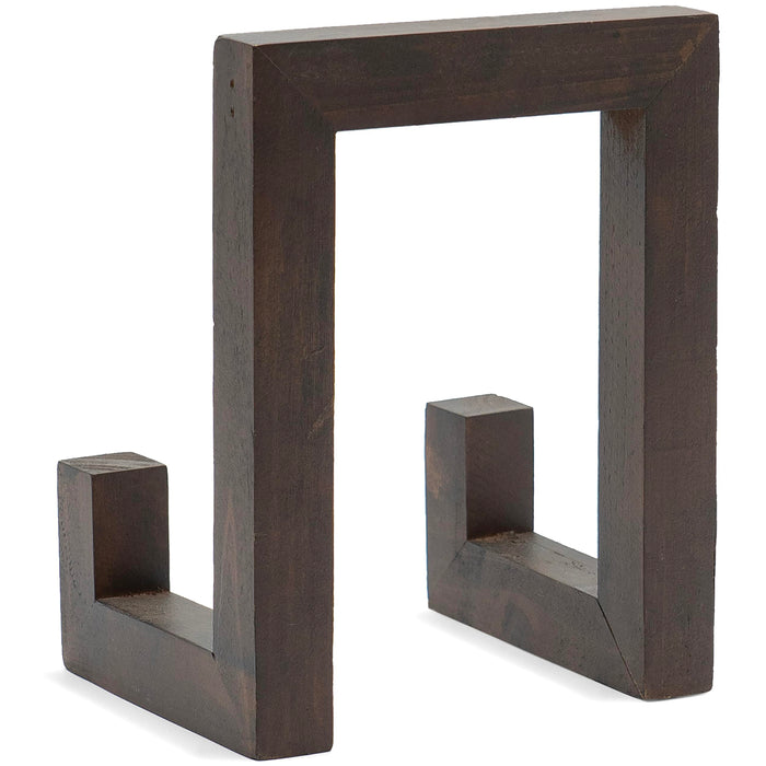 Red Co. 8” Tall Decorative Farmhouse Wooden Display Plate Stand and Art Holder Easel