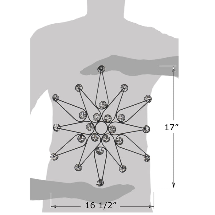 Red Co. 17” Decorative Metal Christmas Star Wall Display Card & Photo Holder Rack