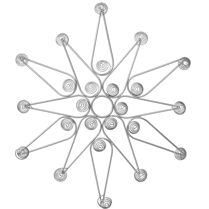 Red Co. 17” Decorative Metal Christmas Star Wall Display Card & Photo Holder Rack