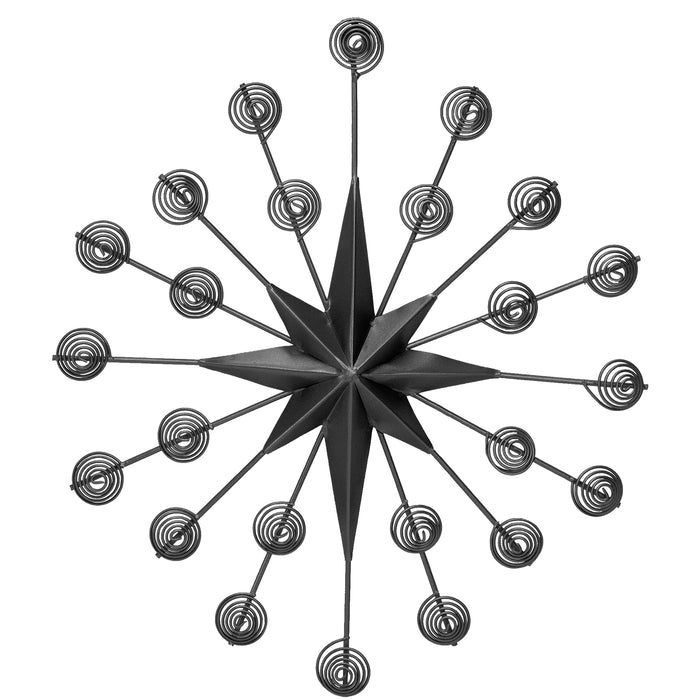 Red Co. 15” Decorative Metal Star Wall Display Christmas Card & Photo Holder Rack