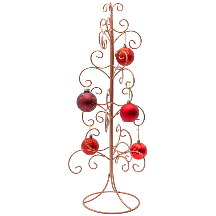 Red Co. 26” Metal Wire 5-Tier Ornament Display Tree Stand and Christmas Décor Holder