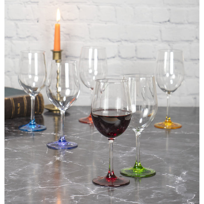 Red Co. Set of 6 Classic Clear Acrylic 12 Fl Oz Outdoor Wine Goblets