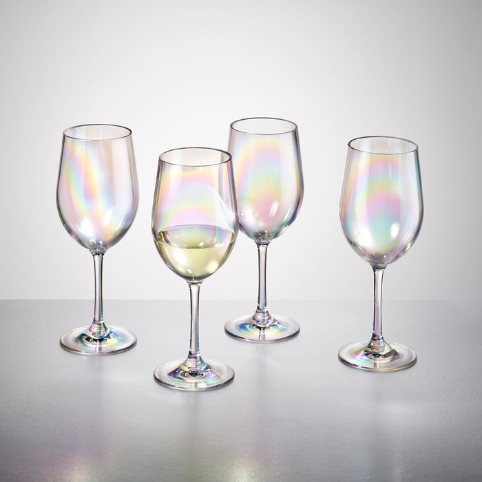 Red Co. Set of 6 Classic Clear Acrylic 12 Fl Oz Outdoor Wine Goblets