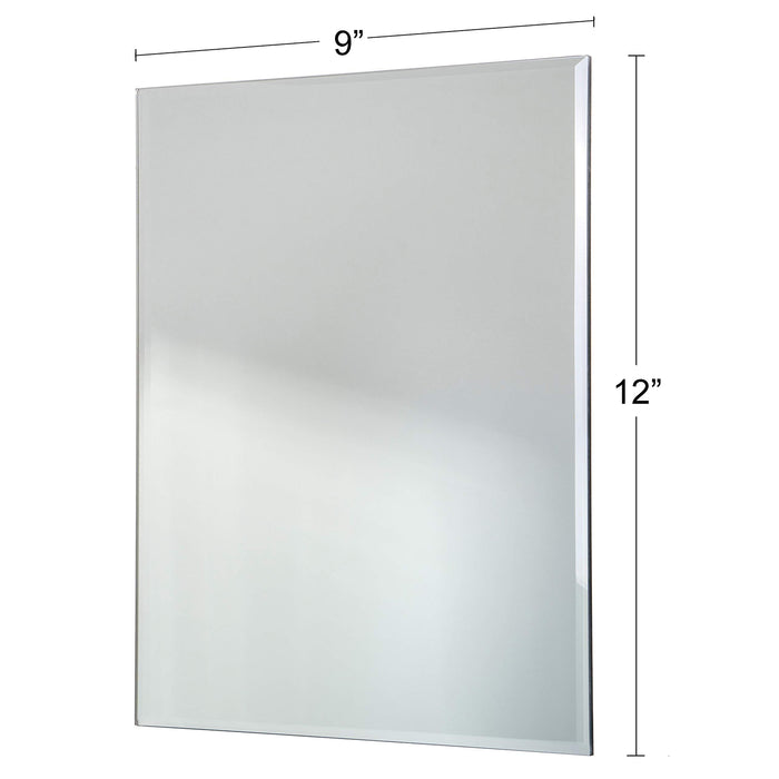 Red Co. Large Decorative Frameless Beveled Edge Wall Hanging Mirror, Rectangular