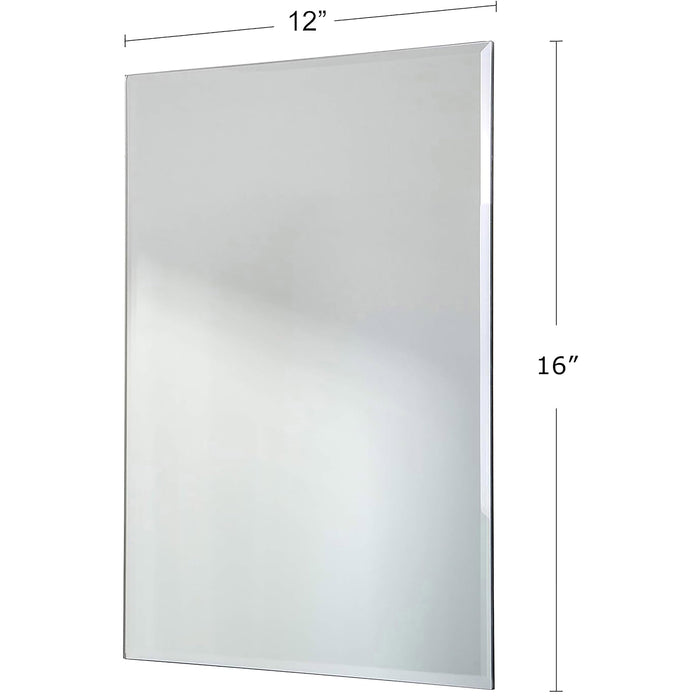 Red Co. Large Decorative Frameless Beveled Edge Wall Hanging Mirror, Rectangular