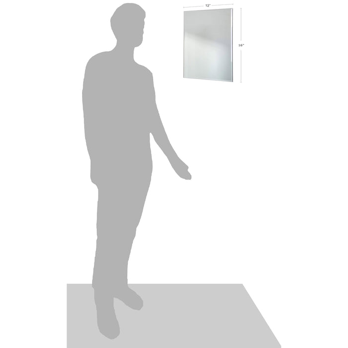 Red Co. Large Decorative Frameless Beveled Edge Wall Hanging Mirror, Rectangular