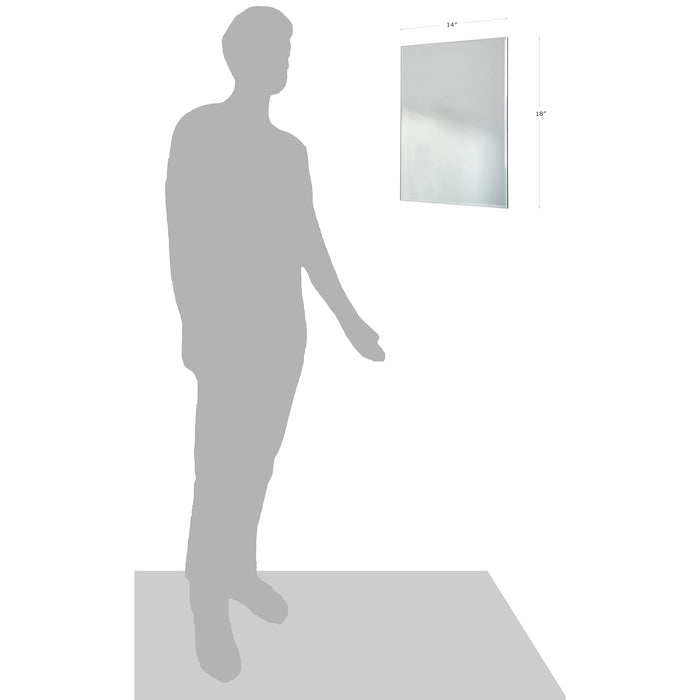 Red Co. Large Decorative Frameless Beveled Edge Wall Hanging Mirror, Rectangular