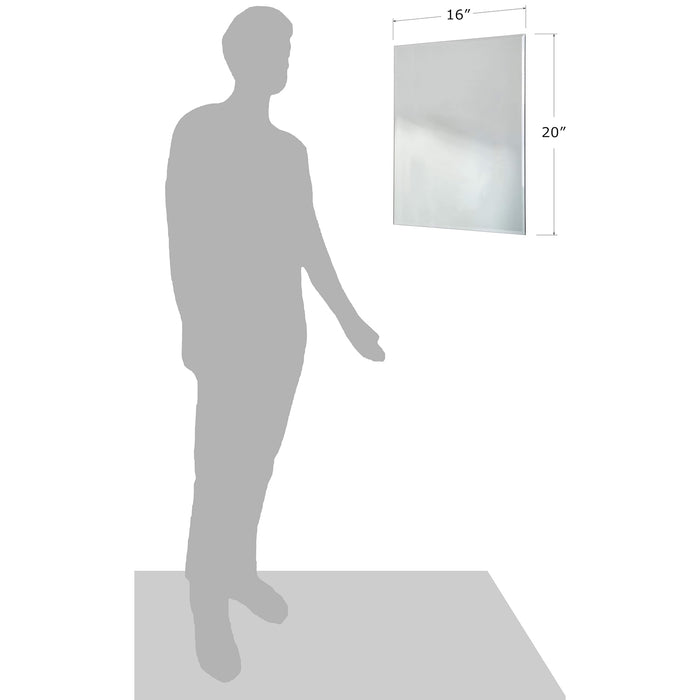 Red Co. Large Decorative Frameless Beveled Edge Wall Hanging Mirror, Rectangular