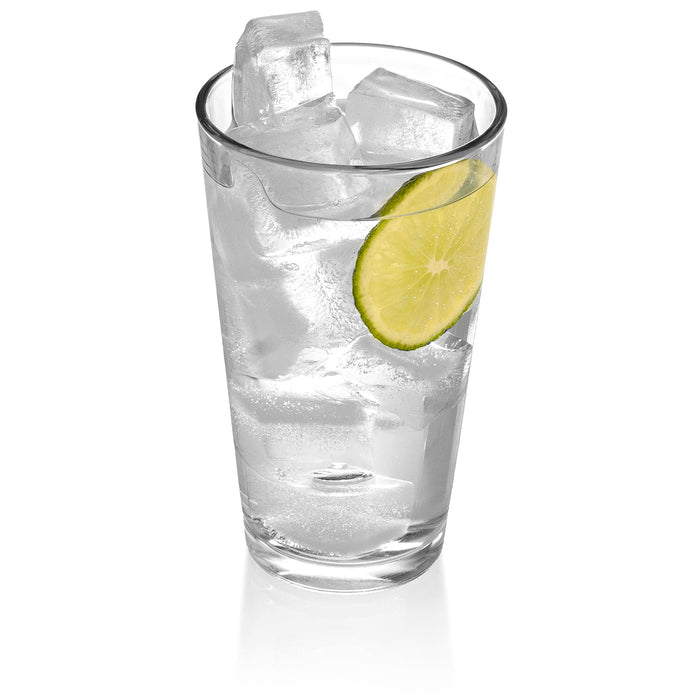 Red Co. Set of 6 Clear Glass 16 Fl Oz Drinking Glassware Beverage Tumblers