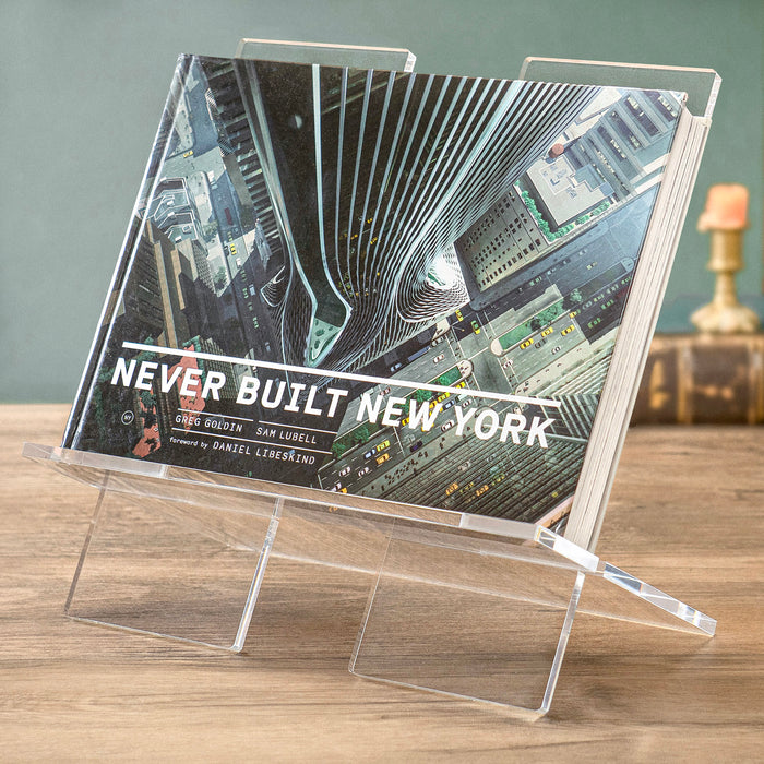 Red Co. 11.5” Clear Acrylic 3-Piece Cookbook Holder & Recipe Holder for Kitchen Counter