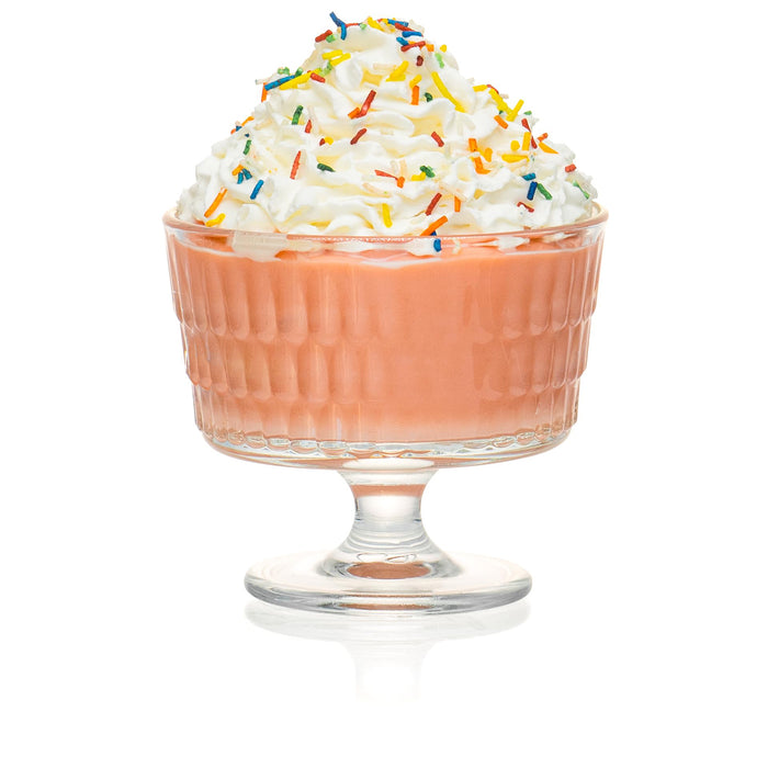 Red Co. Set of 6 Clear Glass 8 Fl Oz Footed Dessert Bowl Cups for Ice Cream, Parfait, Fruit Salad, or Pudding