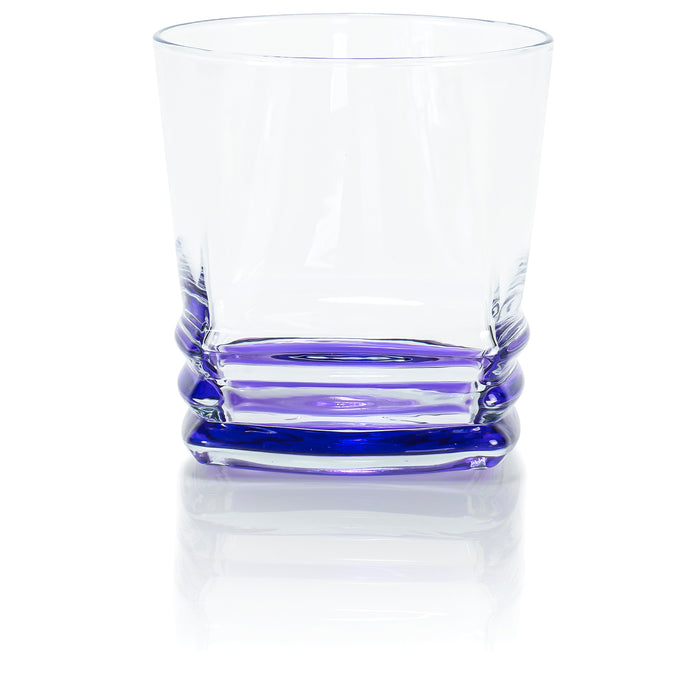 Red Co. Multicolor Double Old Fashioned Rocks Glasses, 10 Ounce, Set of 6