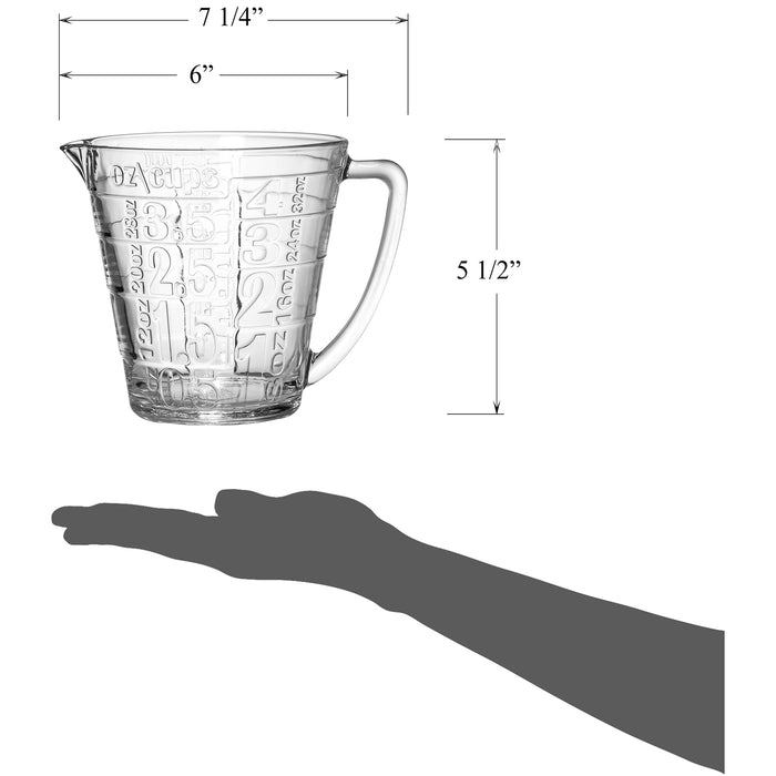 Premium Quality Glass Measuring Cup With Large Handle - 32 Ounce(1000ml.)