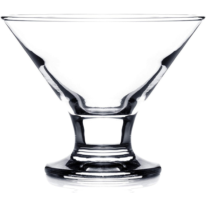 Orion Classic Footed Dessert Cups, Clear Glass Ice Cream Bowls - Perfect for Parfait Fruit Salad or Pudding, Set of 6, 8.5 oz