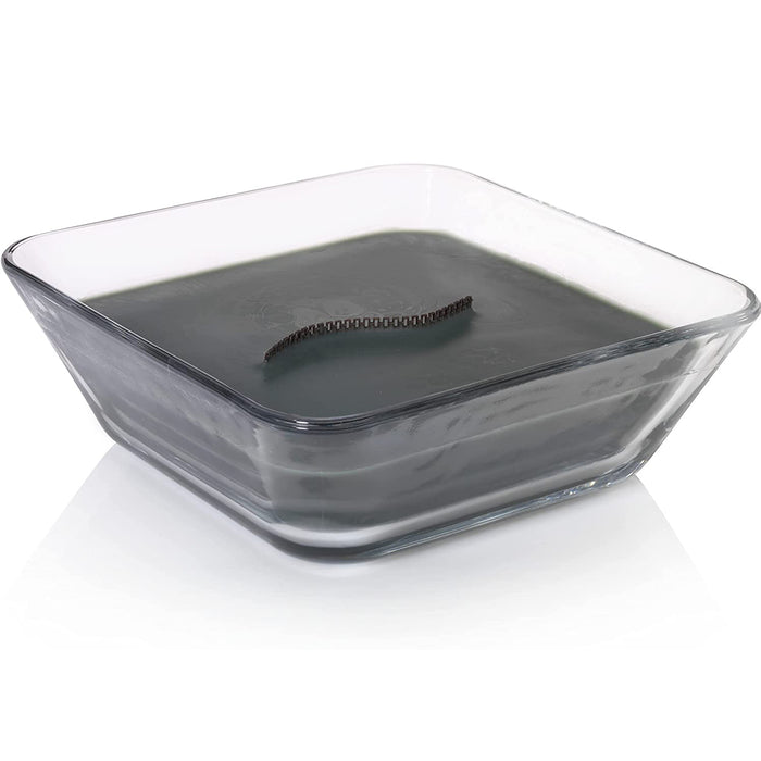 Yankee Candle — Square Décor Glass Candle with Premium Ribbonwick — Medium - 13oz - 24 Hour Burn Time