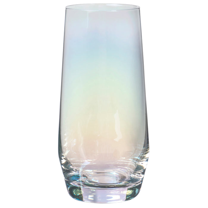 Iris Iridescent Glass Water Glasses - Set of 4, 17.5 Ounce