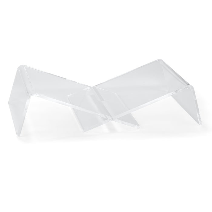 Red Co. Clear Acrylic Book Holder 2 Piece Reading Display Stand for Open and Closed Books, Magazines, Textbooks 19” x 10” x 3.8”