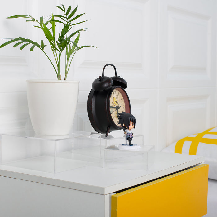 Red Co. Crystal Clear Small Acrylic Cubic Display Riser Stands with Hollow Bottoms | Transparent - 3-Pack