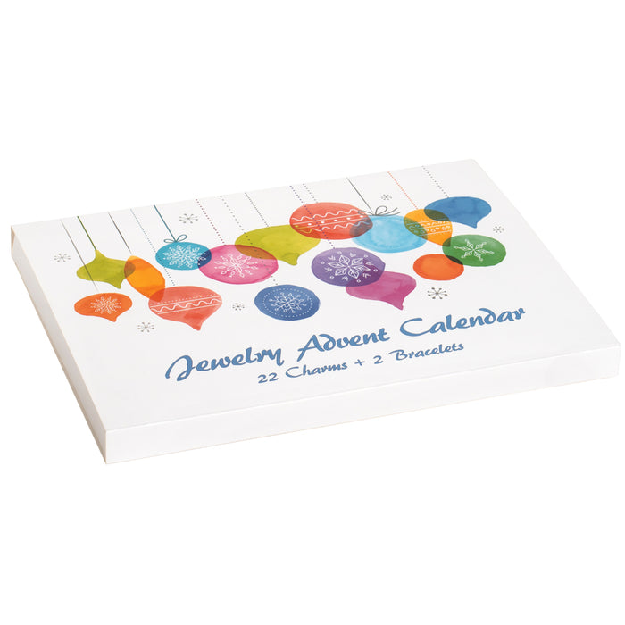 Red Co. Christmas Advent Charm Calendar with 2 Bracelets & 22 Unique Charms Jewelry Set - 24 Gifts Total Present for Daughter, Niece, Granddaughter