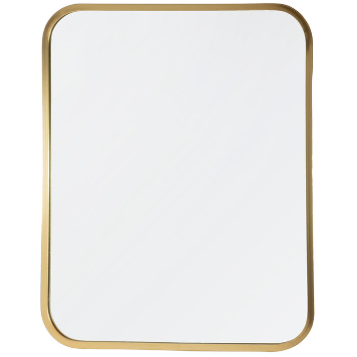 Red Co. Rectangular Wall Accent Mirror with Rounded-Corner Metal Frame, Large